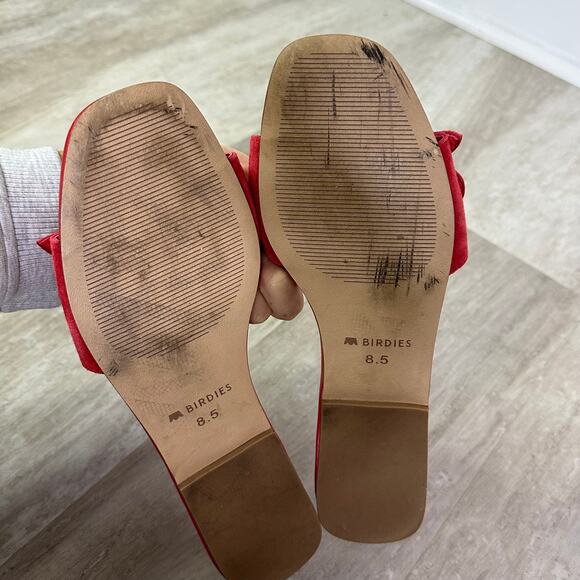 Birdies Kiwi Sandal in Tomato Suede size 8.5 - Picture 3 of 4